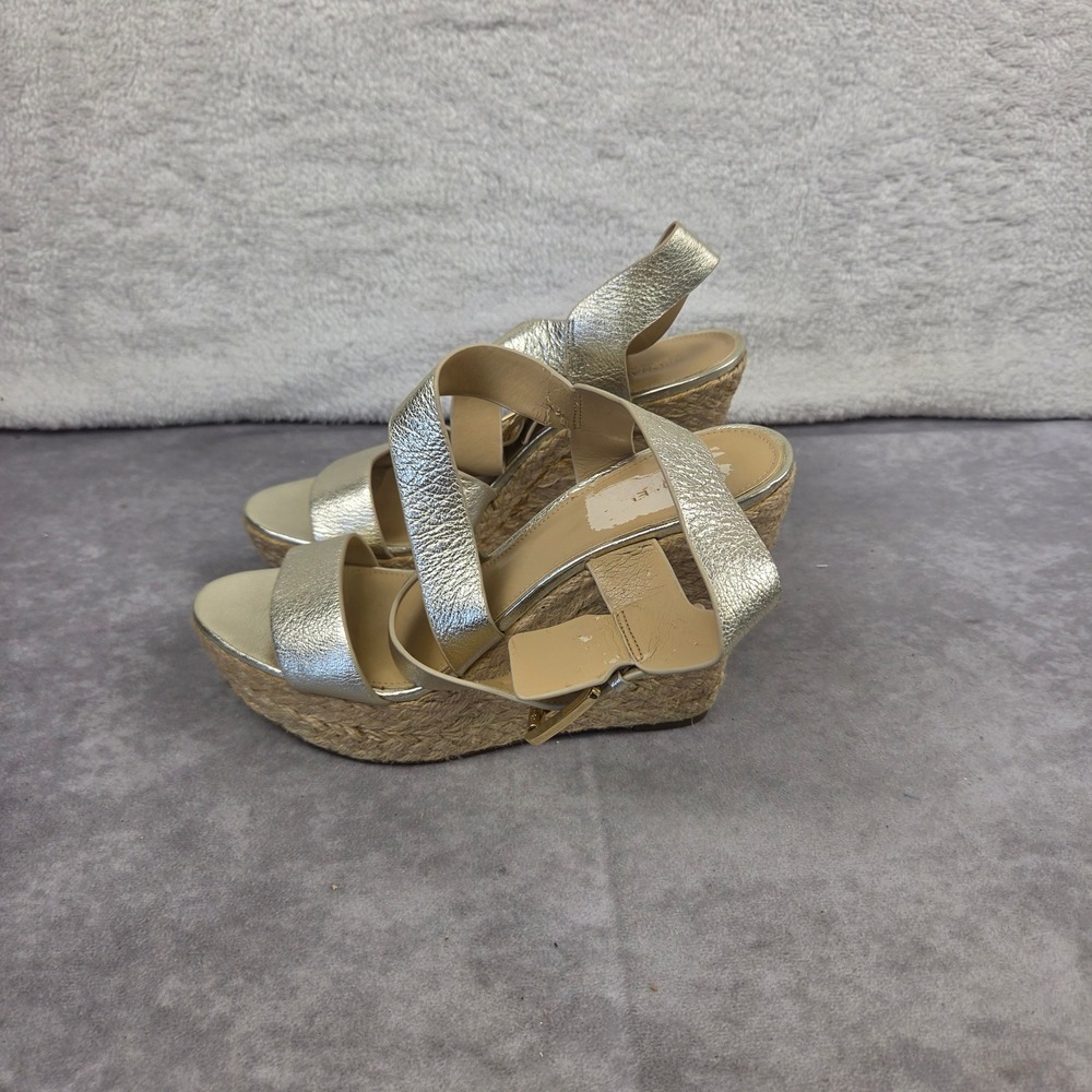 Leather Upper Flat Strappy Sandals Tan Beige 9.5M 40.5M PW15J